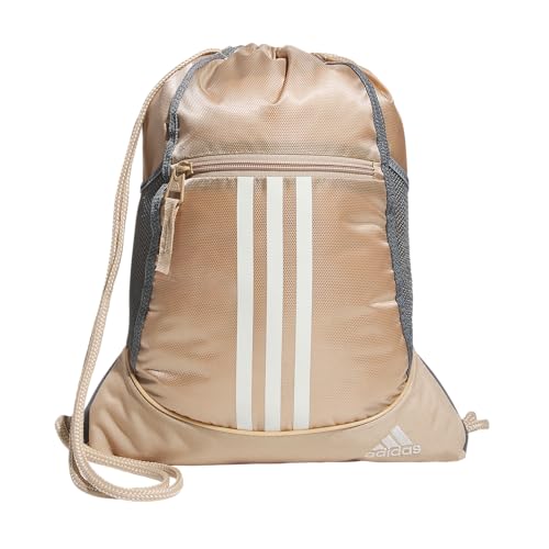adidas Unisex-Erwachsene Alliance Rucksack mit Kordelzug, Kleine Damen und Herren Sackpack-Tasche, Magic Beige/Off White, Einheitsgröße von adidas