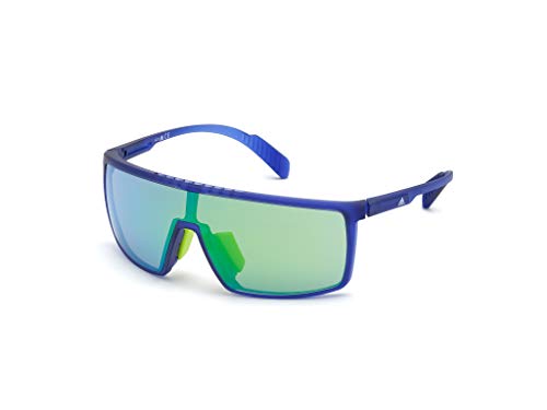 Adidas Unisex-Erwachsene SP0004 Sonnenbrille, Matte Blue/Green Mirror, 00 von adidas