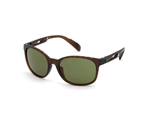 Adidas Unisex-Erwachsene SP0011 Sonnenbrille, Matte Dark Brown/Green, 58 von adidas