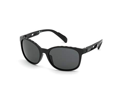 Adidas Unisex-Erwachsene SP0011 Sonnenbrille, Shiny Black/Smoke, 58 von adidas