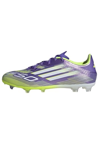 adidas Unisex F50 League Firm Ground Football Boots Fußballschuhe, Purple Rush/Cloud White/Lucid Lemon, 42 2/3 EU von adidas