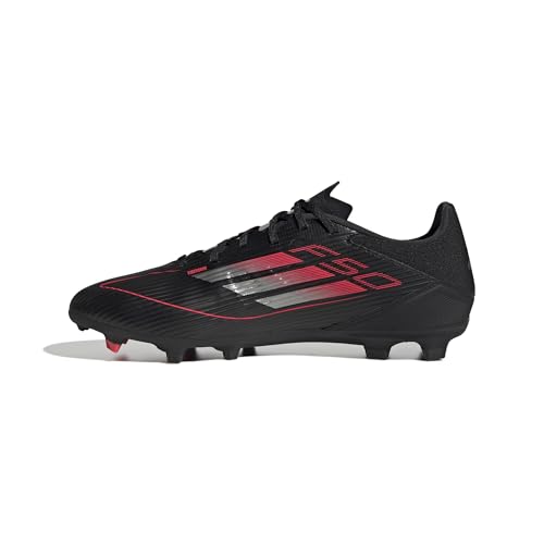 adidas Unisex F50 League Football Boots FG/MG Fußballschuhe, Core Black/Iron Metallic/Lucid Red von adidas