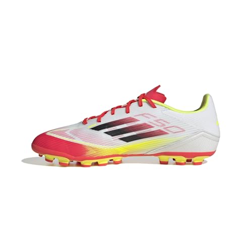adidas Unisex F50 League Football Boots Artificial Ground Fußballschuhe, Cloud White/Core Black/Solar Yellow von adidas