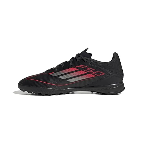 adidas Unisex F50 League Football Boots Turf Fußballschuhe, Core Black/Iron Metallic/Lucid Red von adidas