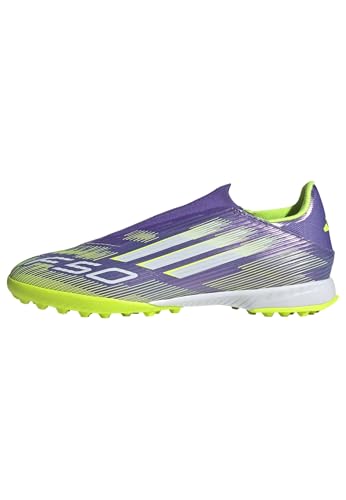 adidas Unisex F50 League Laceless Turf Football Boots Fußballschuhe, Purple Rush/Cloud White/Lucid Lemon, 44 2/3 EU adidas Unisex F50 League Laceless Turf Football Boots Fußballschuhe, Purple Rush/Cloud White/Lucid Lemon, 44 2/3 EU von adidas