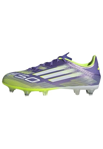 adidas Unisex F50 League Soft Ground Football Boots Fußballschuhe, Purple Rush/Cloud White/Lucid Lemon, 47 1/3 EU adidas Unisex F50 League Soft Ground Football Boots Fußballschuhe, Purple Rush/Cloud White/Lucid Lemon, 47 1/3 EU von adidas