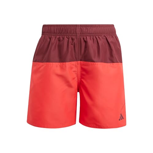 adidas Unisex Kids Colorblock Kids 4.5-Inch Badeshorts Shadow Red/Semi Lucid Red 158 von adidas