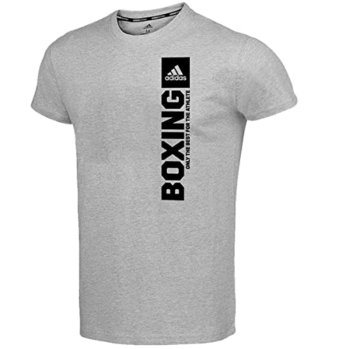 Adidas Unisex Kids Community Vertical Boxing T-Shirt, Medium Grey HeatherBlack, M von adidas