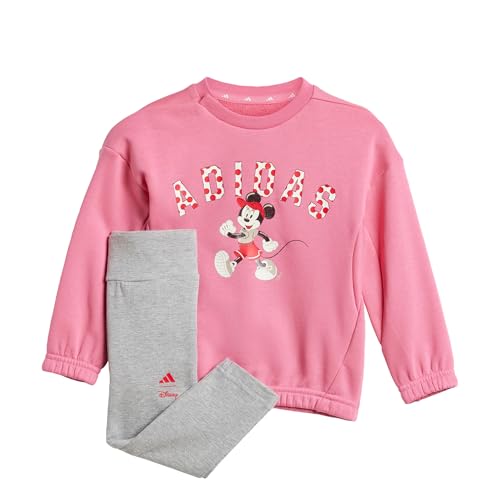adidas Unisex Kids Disney Minnie Maus Jogginganzug Pink Fusion/Multicolor/Pure Ruby 62 von adidas