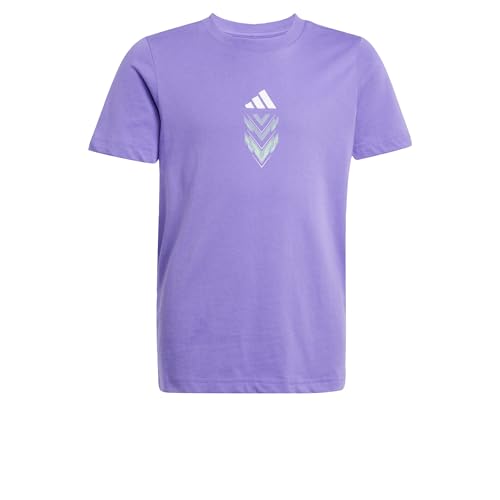 adidas Unisex Kids F50 Graphic Kids T-Shirt Purple Rush 128 von adidas