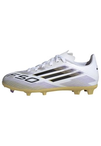 adidas Unisex Kids F50 League Kids FG/MG Fußballschuh Cloud White/Core Black/Gold Metallic 34 adidas Unisex Kids F50 League Kids FG/MG Fußballschuh Cloud White/Core Black/Gold Metallic 34 von adidas