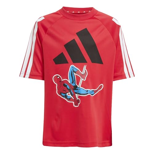 adidas Unisex Kids Marvel Spider-Man T-Shirt Kinder Pure Ruby/White 110 adidas Unisex Kids Marvel Spider-Man T-Shirt Kinder Pure Ruby/White 110 von adidas