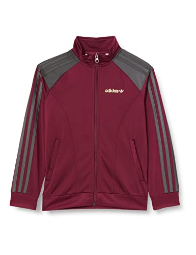 Adidas Unisex Kids Track TOP Sweatshirt, Victory Crimson/Grey six/Matte Gold, 7-8A von adidas