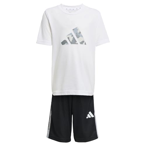 adidas Unisex Kids Train Essentials Camo Print Set Kinder White 110 von adidas
