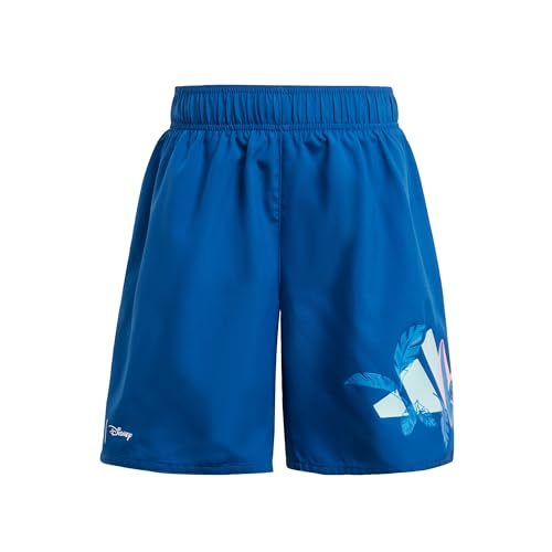 adidas Unisex Kids x Disney Lilo and Stitch 5-Inch Kids Badeshorts Dark Marine/Semi Flash Aqua 140 von adidas