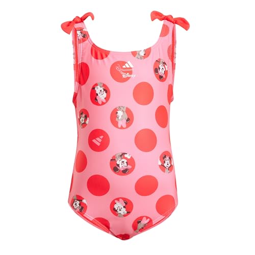 adidas Unisex Kids x Disney Minnie Maus Kids Badeanzug Pink Fusion/Pure Ruby/Off White/Aurora Ruby 128 von adidas