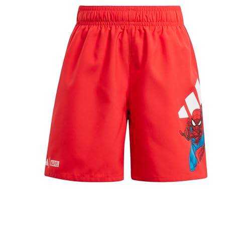 adidas Unisex Kids x Marvel Spider-Man 5-Inch Kids Badeshorts Pure Ruby 116 von adidas