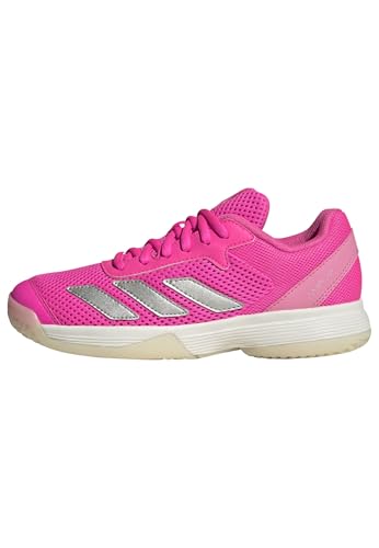adidas Unisex Kinder Courtflash Kids Tennis Shoes Tennisschuhe, Lucid Pink/Silver Metallic/Bliss Pink von adidas