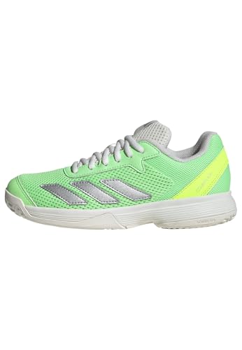 adidas Unisex Kinder Courtflash Kids Tennis Shoes Tennisschuhe, Pure Teal/Silver Metallic/Lucid Lemon von adidas