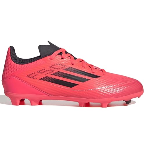 adidas Unisex-Kinder F50 League Firm Ground Sneaker, Turbo/Aurora Black/Platin Metallic, 13 Little Kid von adidas