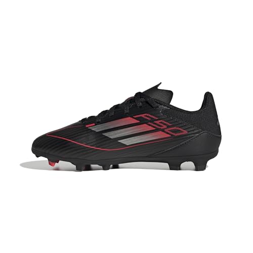 adidas Unisex Kinder F50 League Football Boots FG/MG Kids Fußballschuhe, Core Black/Iron Metallic/Lucid Red von adidas