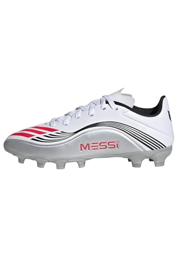 adidas Unisex Kinder F50 Messi League Multi Ground Football Boots Kids Fußballschuhe, FTWR White/Lucid red/Silver met von adidas