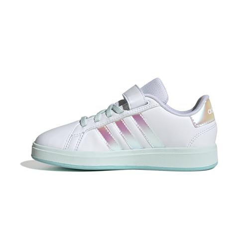 adidas Unisex Kinder Grand Court 2.0 Shoes Children Schuhe, FTWR White/Iridescent/Halo Mint adidas Unisex Kinder Grand Court 2.0 Shoes Children Schuhe, FTWR White/Iridescent/Halo Mint von adidas