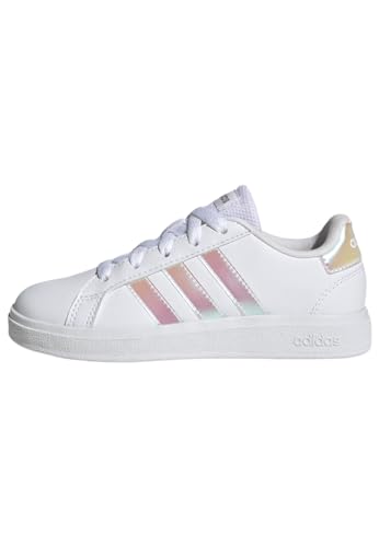 adidas Unisex Kinder Grand Court Sneakers, Ftwr White/Iridescent/Ftwr White, 35 EU von adidas