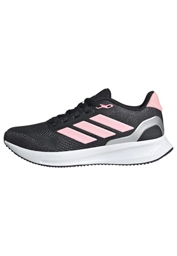 adidas RUNFALCON 5 Shoes JUNIOR Laufschuhe, Core Black/Pink/Silver Metallic, 36 EU von adidas