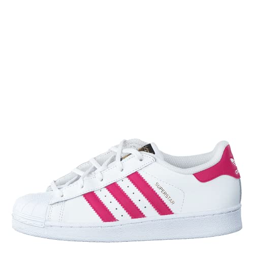 adidas Unisex Kinder Superstar Basketballschuhe, Elfenbein (Footwear White/Bold Pink/Footwear White) von adidas