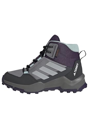 adidas Unisex Kinder Terrex AX4R MID RAIN.RDY Hiking Shoes, Grey Three/Grey Two/semi Flash Aqua, 33 1/2 EU von adidas