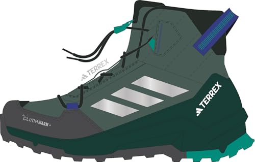 adidas Unisex Kinder Terrex Ax4r Mid Climawarm+ Hiking Shoes Kids Green 3.5 Schuhe zum Wandern, Preloved Teal Matte Silver Pure Teal von adidas