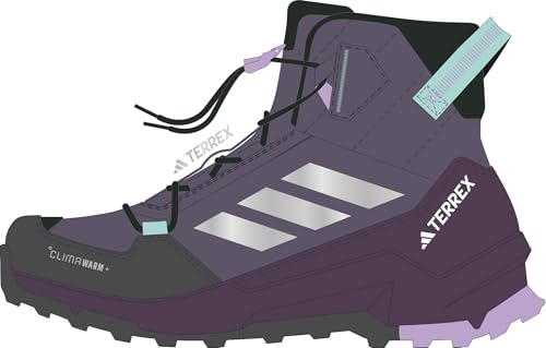 adidas Unisex Kinder Terrex Ax4r Mid Climawarm+ Hiking Shoes Kids Purple 3.5 Schuhe zum Wandern, Preloved Violet Matte Silver Semi Flash Aqua von adidas