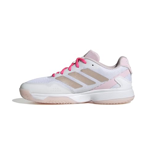 adidas Unisex Kinder Ubersonic Kids Tennis Shoes Tennisschuhe, Off White/Silver Metallic/Powder Plum von adidas