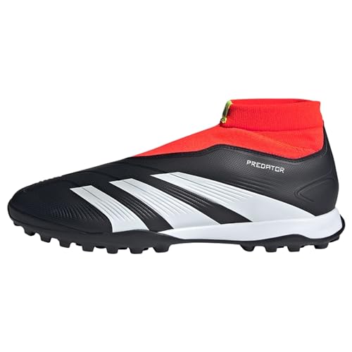 adidas Unisex Predator 24 League Laceless Turf Boots Sneaker, Core Black Cloud White Solar Red, 41 1/3 EU von adidas