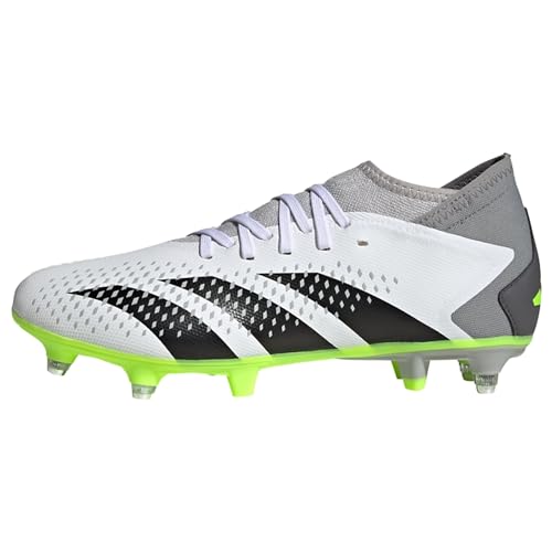 adidas Unisex Predator Accuracy.3 Soft Ground Boots Fußballschuhe (weicher Boden), FTWR White/core Black/Lucid Lemon, 40 2/3 EU von adidas