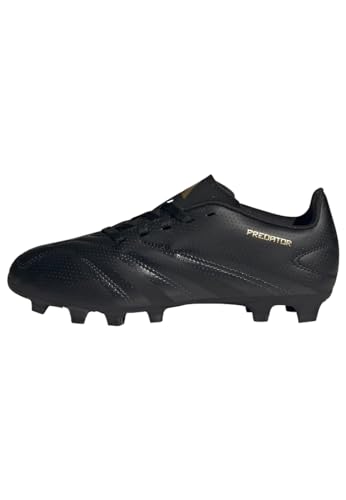 adidas Unisex Predator Club J Football Boots Flexible Ground Fußballschuhe, Core Black/Carbon/Gold Metallic, 34 EU von adidas