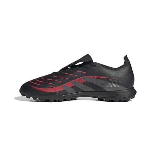 adidas Unisex Predator League FOLD-Over Tongue Turf Football Boots Fußballschuhe, core Black/Grey Four/Lucid red von adidas