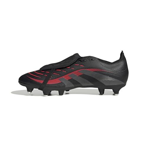 adidas Unisex Predator League FOLD-Over Tongue Soft Ground Football Boots Fußballschuhe, Core Black/Grey Four/Lucid Red von adidas