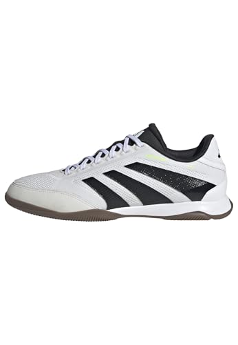 adidas Unisex Predator League Indoor Football Boots Fußballschuhe, Cloud White/Core Black/Lucid Lemon, 44 2/3 EU von adidas