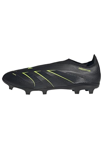 adidas Unisex Predator League Laceless Firm Multi Ground Football Boots Fußballschuhe, Core Black/Carbon/Lucid Lemon, 40 EU von adidas