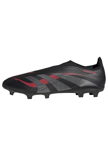 adidas Unisex Predator League Laceless Firm Multi Ground Football Boot Fußballschuhe, Core Black/Grey Four/Lucid Red, 41 1/3 EU von adidas