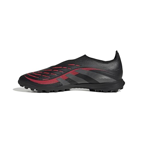 adidas Unisex Predator League Laceless Turf Football Boots Fußballschuhe, Core Black/Grey Four/Lucid Red von adidas
