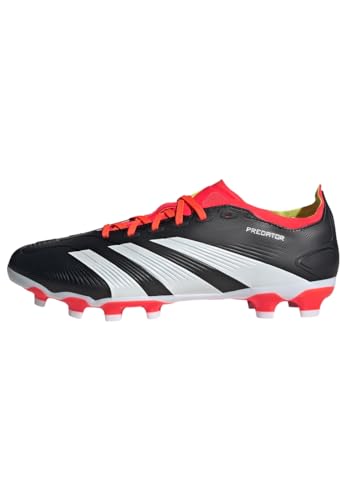 adidas Unisex Predator 24 League Low Multi-Ground Boots Fußballschuhe, Core Black/Cloud White/Solar Red, 43 EU von adidas