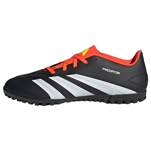 adidas Unisex Predator.4 Tf Sneaker, Core Black/FTWR White/Solar Red, 40 2/3 EU von adidas