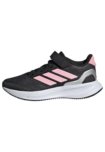 adidas RUNFALCON 5 Shoes Kids Laufschuhe, Core Black/Pink/Silver Metallic, 33.5 EU von adidas