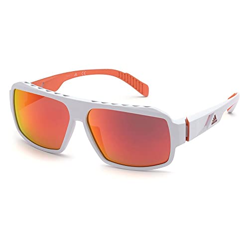Adidas Unisex SP0026 Sonnenbrille, Weiß/Orange, One Size von adidas