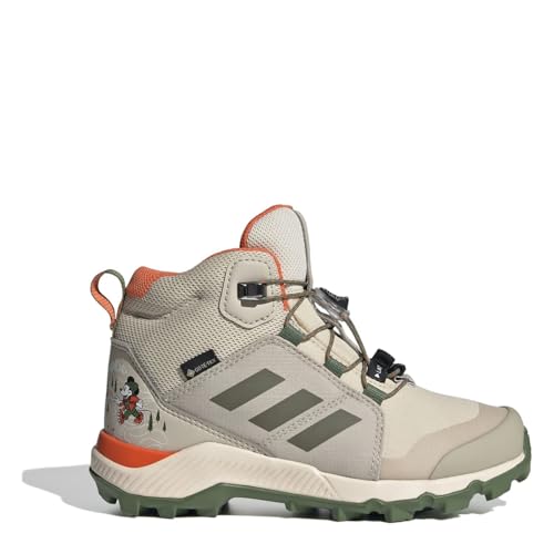 adidas Unisex Terrex Disney MID Gore-TEX Hiking Shoes Wanderschuhe, Wonder beige/Olive strata/Impact orange, 33.5 EU von adidas