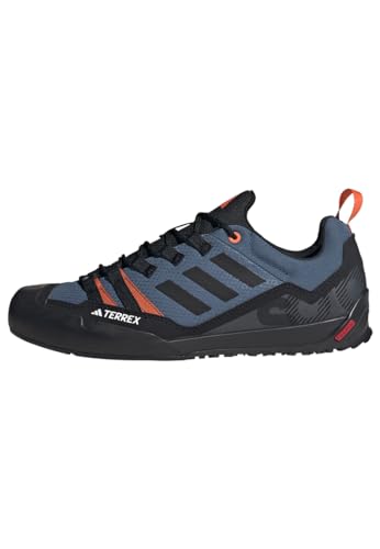 adidas Unisex Terrex Swift Solo 2.0 Hiking Shoes Sneaker, Wonder Steel Core Black Semi Impact Orange, 39 ⅓ EU von adidas