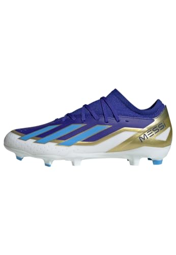 adidas Unisex X Crazyfast Messi League Firm Ground Boots Fußballschuhe, Lucid Blue/Blue Burst/Cloud White, 46 EU von adidas
